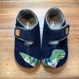 Navy Blue Dinosaur Kids Shoes